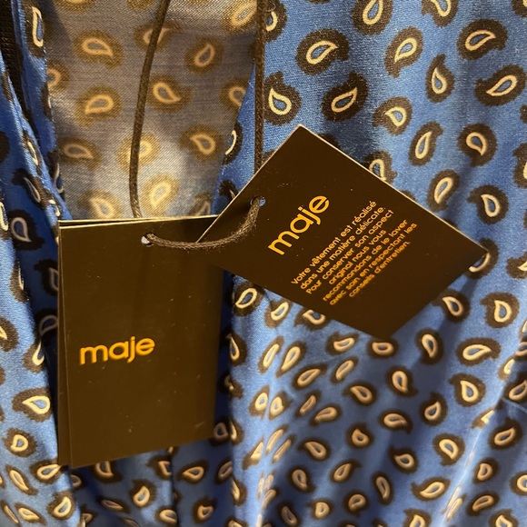 Maje - blue Ilona Playsuit / romper NWT - Picture 6 of 8